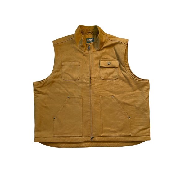 Tecovas Ranch Wear Canvas Full Zip Sherpa Lined Duck Vest NEW - Picture 1 of 3